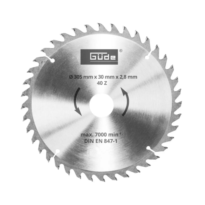 Zaagblad Hardmetaal 305x30mm 40T Güde