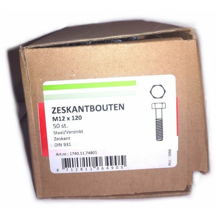Zeskantbout VZ M12x120 (50 stuks)