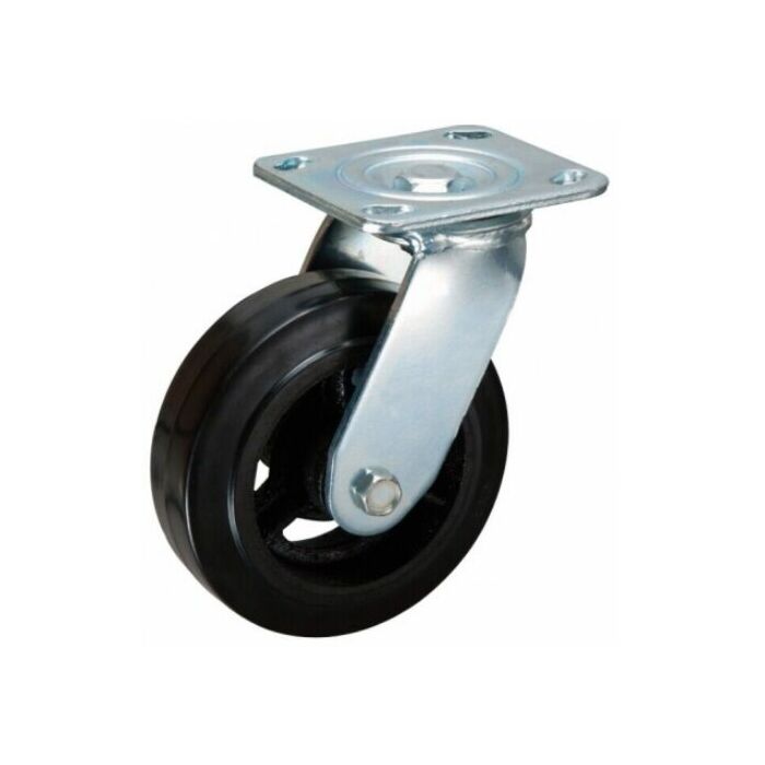 Zwenkwiel 200x50mm rubber 270KG